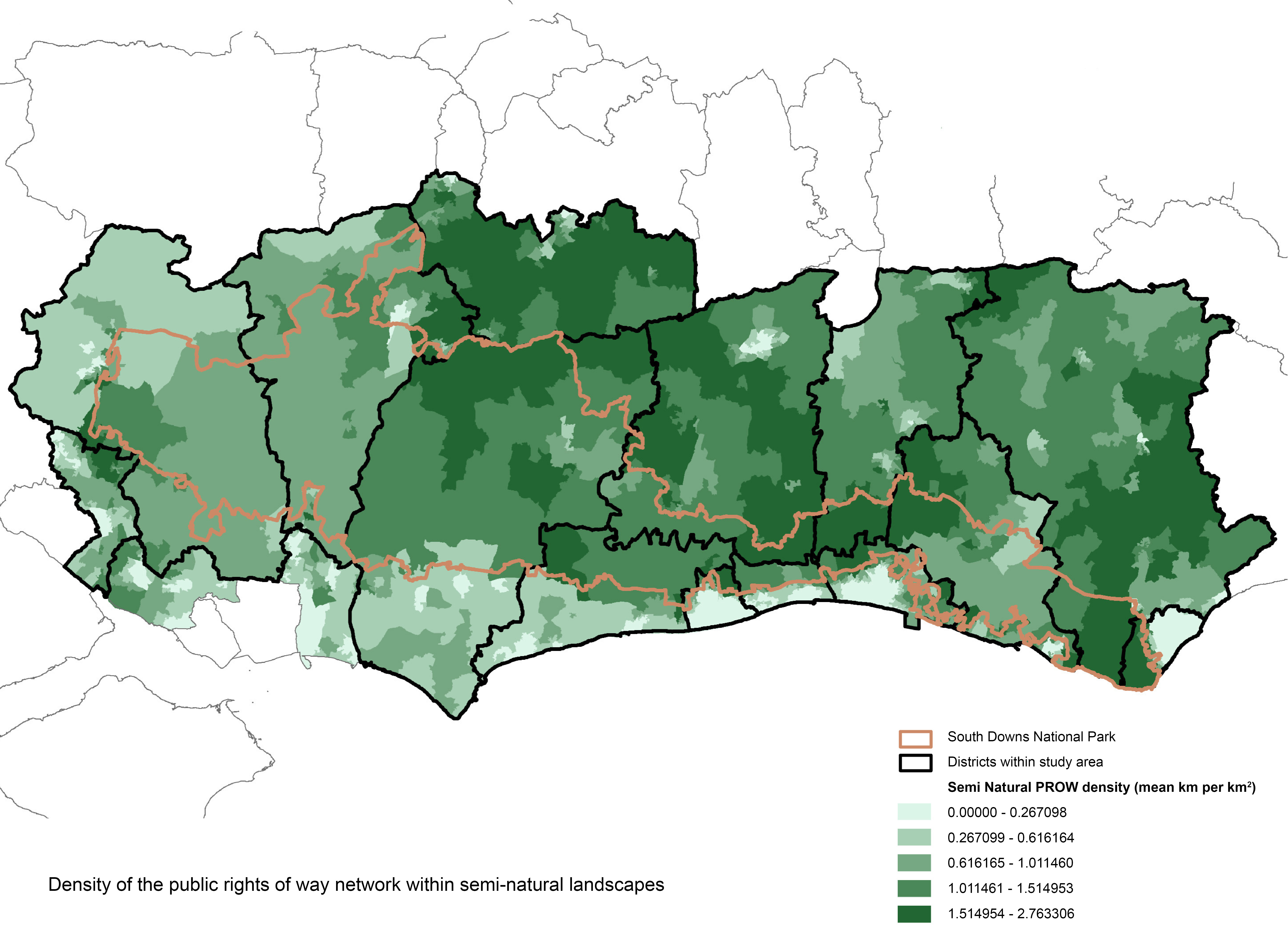GIS analysis - public rights of way